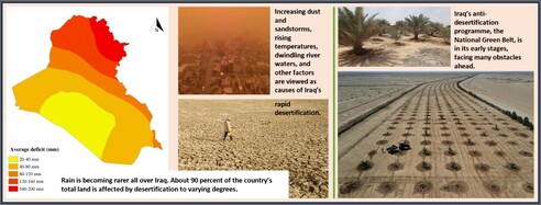 Iraq’s rapid desertification of its arable land poses an existential threat to its population and environment. It manifests many other environmental problems and adds to an already deteriorating situation. This research addresses the causes of desertification in Iraq and assesses the green belt project, focusing on its challenges. It also derives lessons from other countries with similar experiences and suggests solutions from a security standpoint